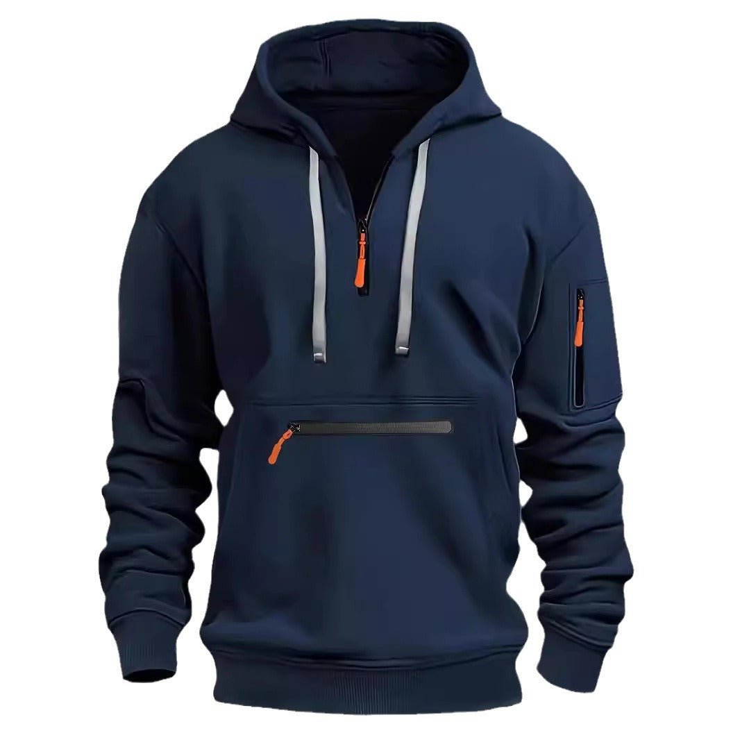 Wasserdichter Kapuzenpullover mit Reissverschluss