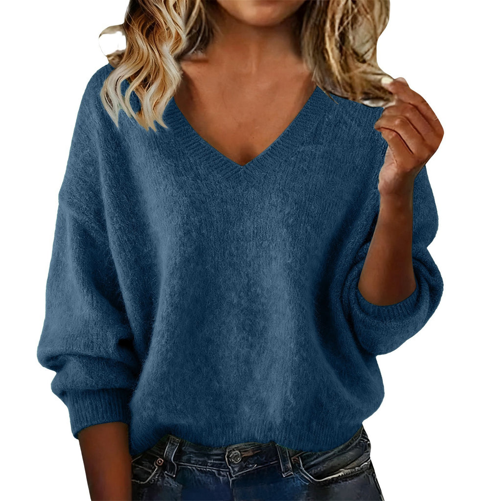 V-Neck Strickpullover für Herbst & Winter – Ansicht 6