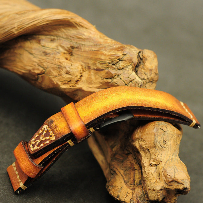 Aviator-Vintage-Armband aus Handgezogenem Leder