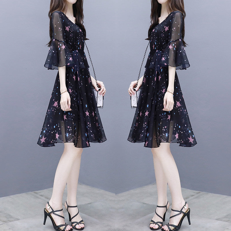 Elegantes Chiffonkleid im koreanischen Stil – Bild 4 | LuxeStyle