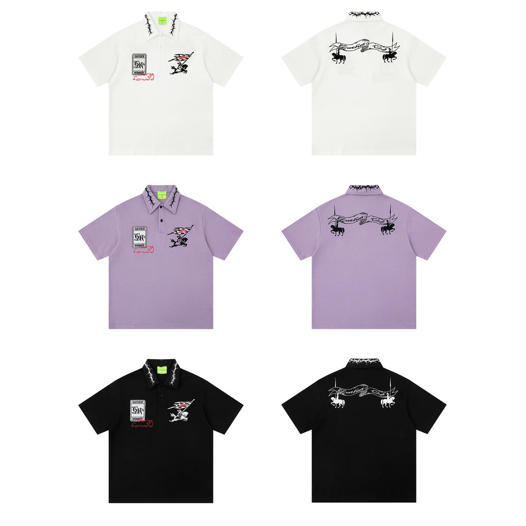 Retro-Polo mit Stickerei
