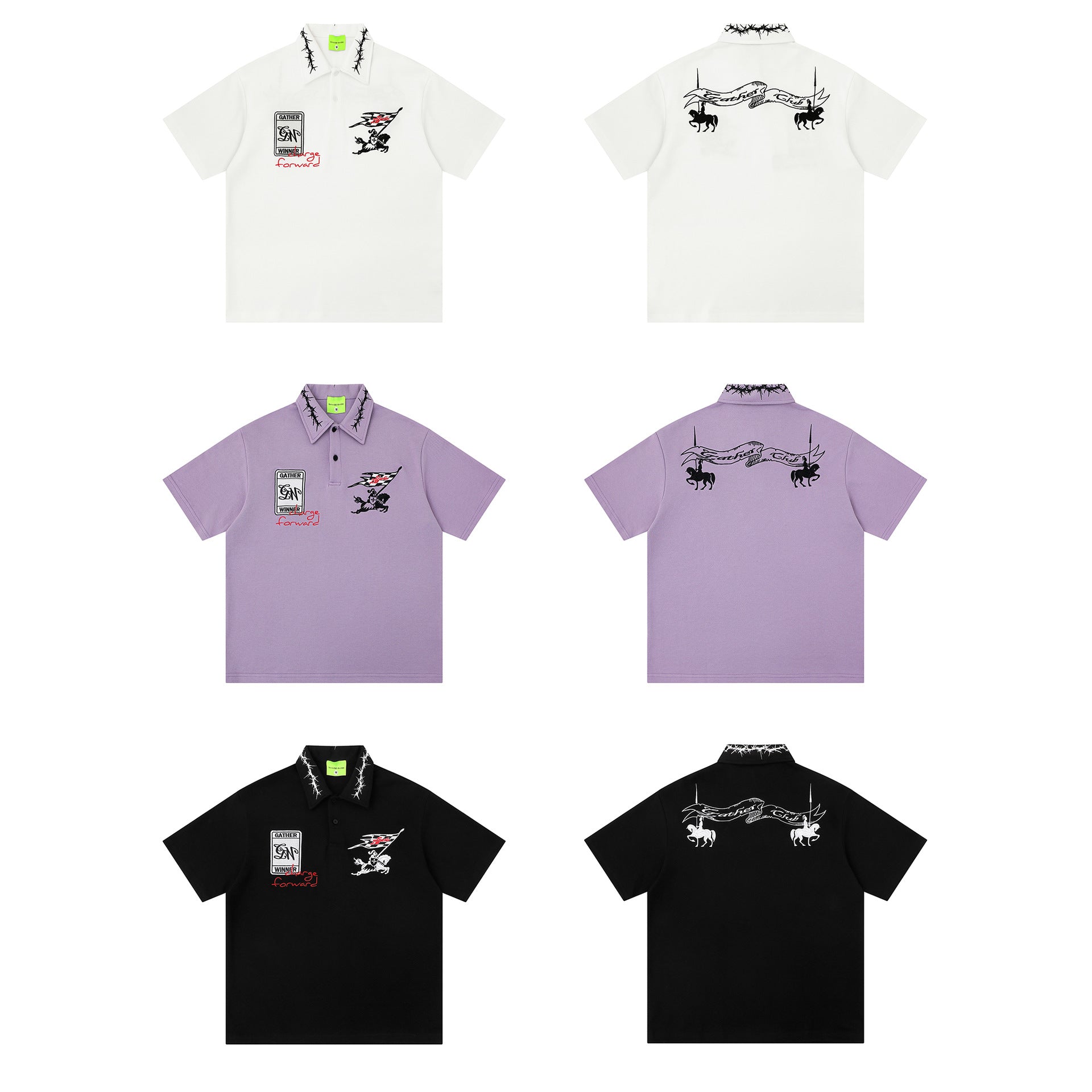 Retro-Polo mit Stickerei