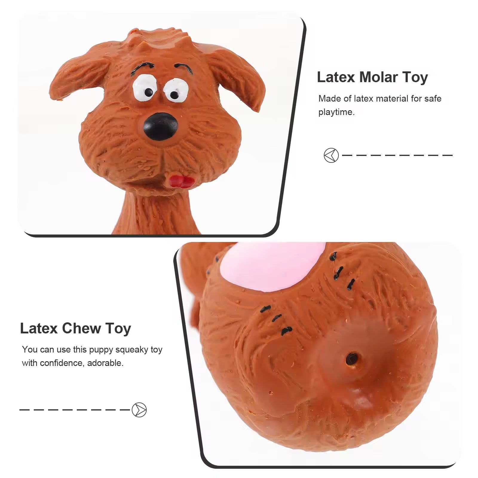 4er-Set Latex-Kauspielzeug mit Sound für Hunde