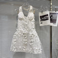 A-Linien-Blumenkleid in Weiss – Bild 6 | LuxeStyle