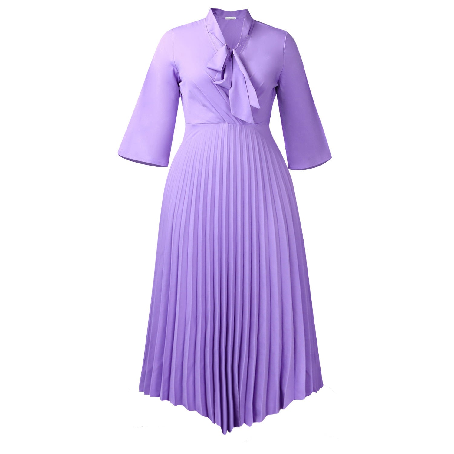 Elegantes asymmetrisches Plisseekleid mit Schnürung