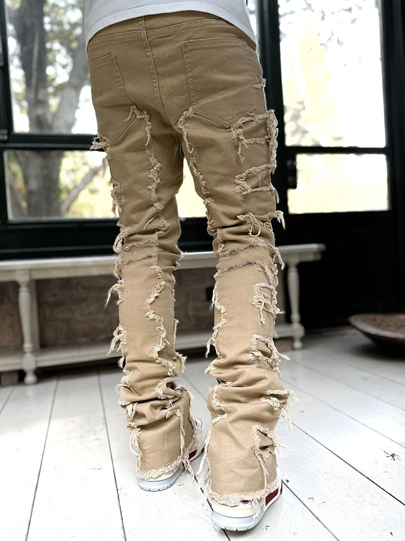 Individuelle Patched Jeans für Herren
