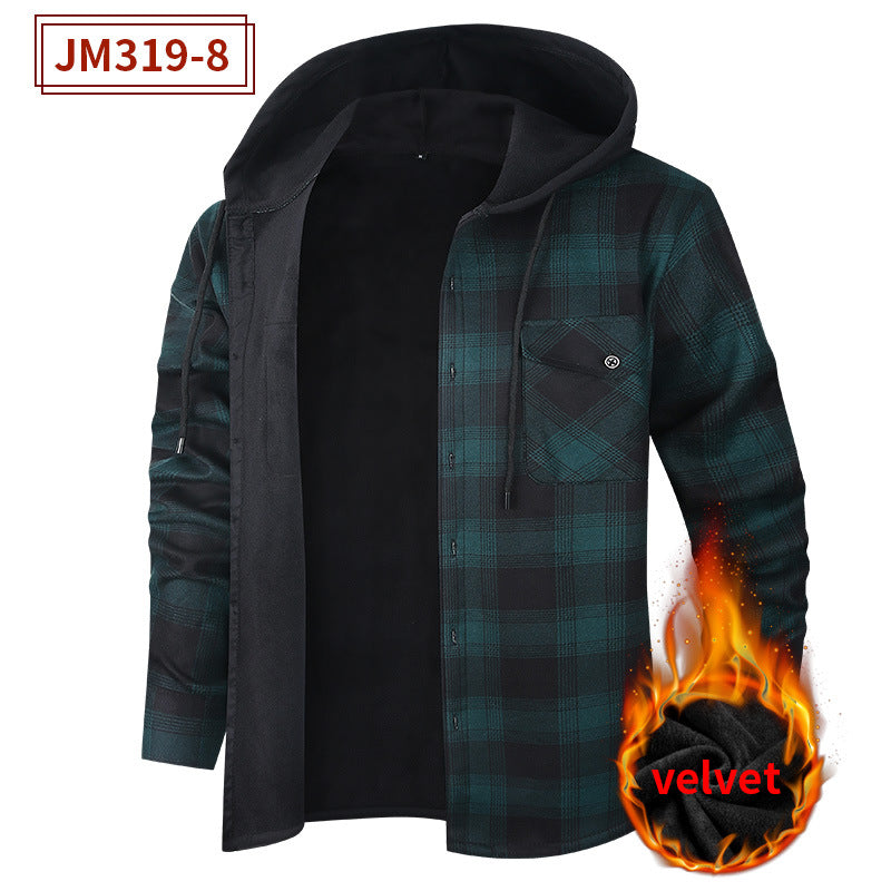 Herren-Kapuzenhemd mit Fleece-Futter – Bild 11 | LuxeStyle