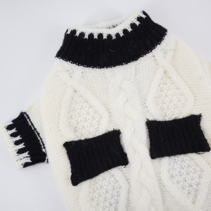 Schwarzer/Weisser Hundesweater Herbst – Bild 14 | LuxeStyle