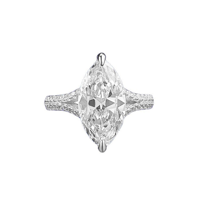Silberring mit Pferdaugen-Diamant – Bild 7 | LuxeStyle