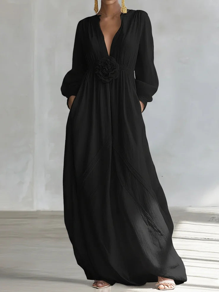 Elegantes Blumenkleid mit 3D-Schnitt – Bild 4 | LuxeStyle