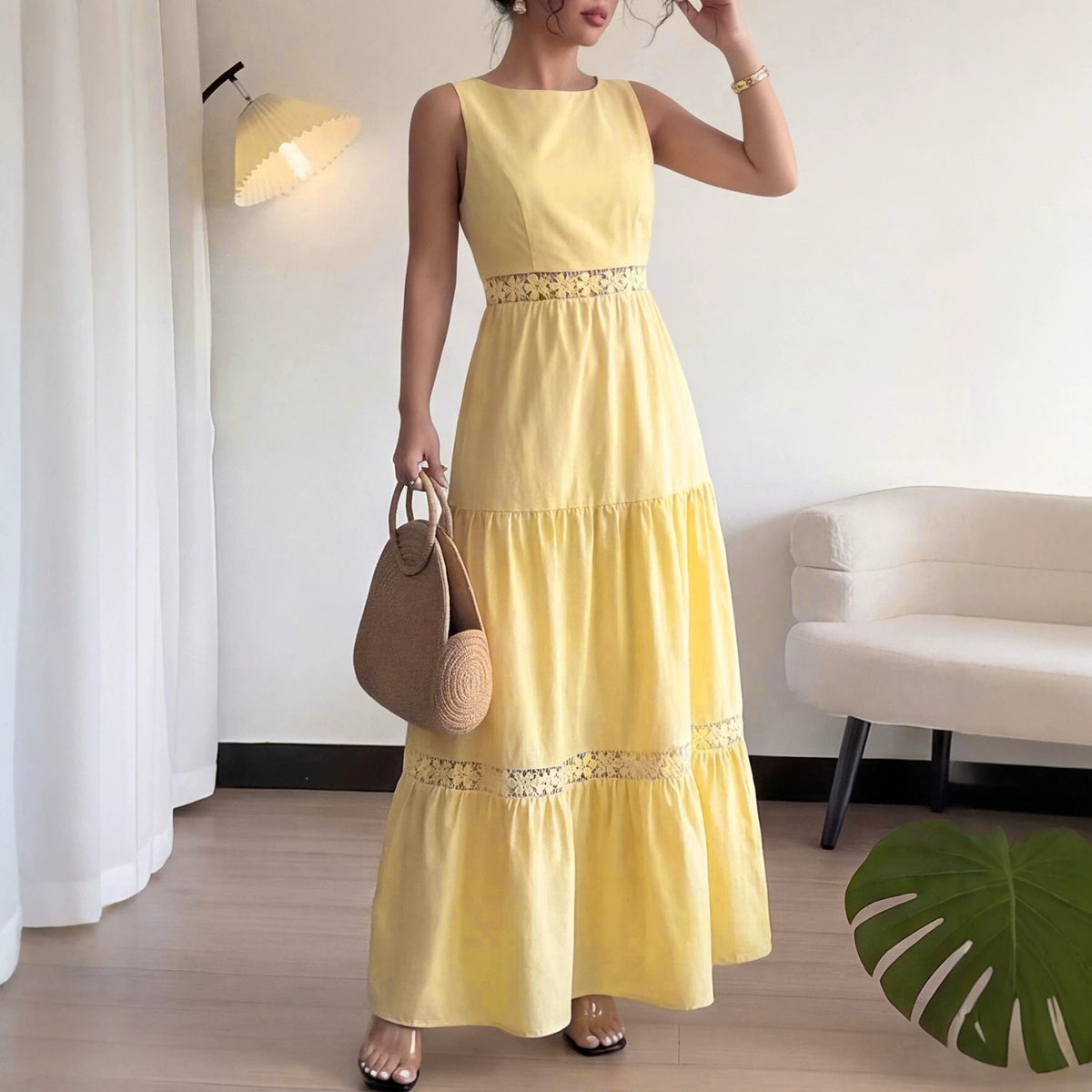 Elegantes ärmelloses Schnürkleid für Freizeit & Ferien – Bild 2 | LuxeStyle