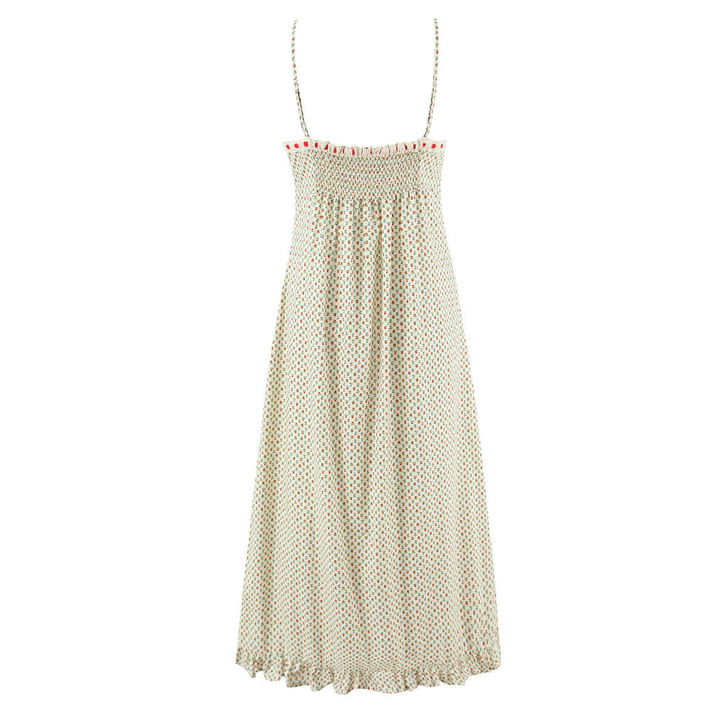 Beiges florales Slip Dress – Bild 4 | LuxeStyle