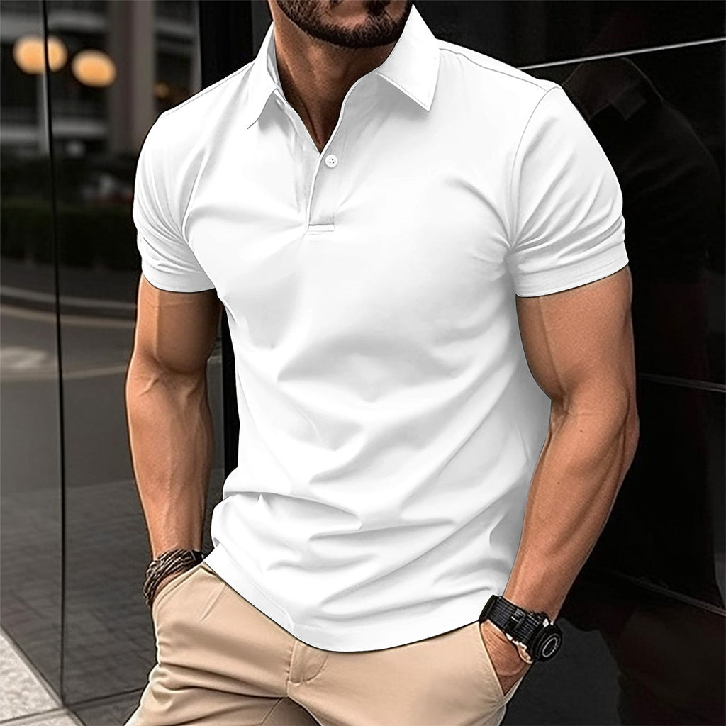 Polo-Shirt Kurzarm Herren – Unifarben