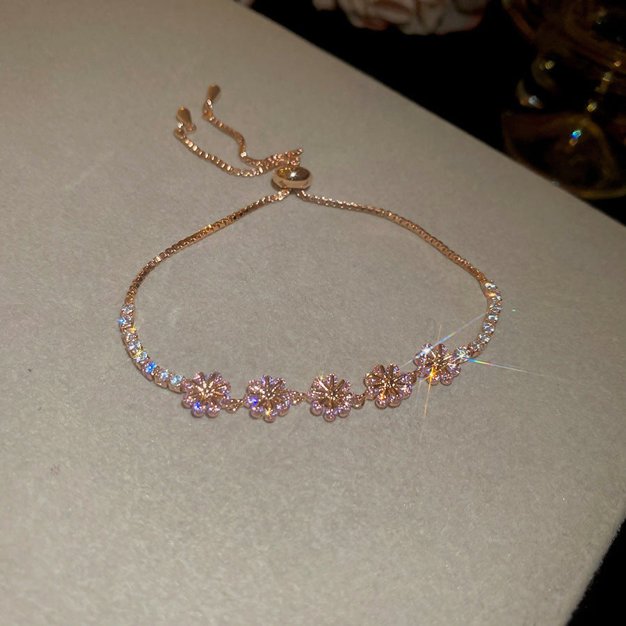 18K Goldplattiertes Zirkonia-Armband