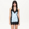 Elegante Damenkleid mit Satin-Lace-Design