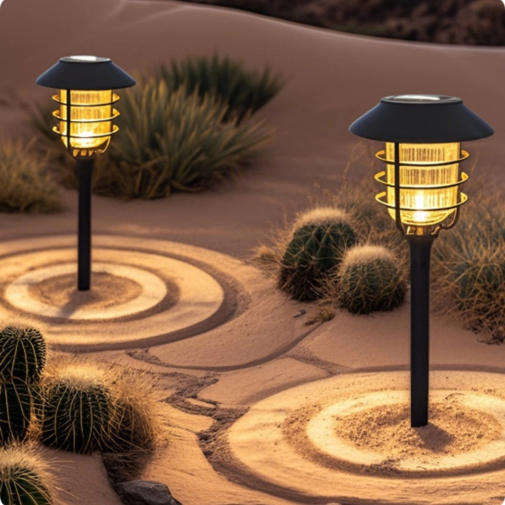 Solar-Gartenleuchte Aluminium auf Weg