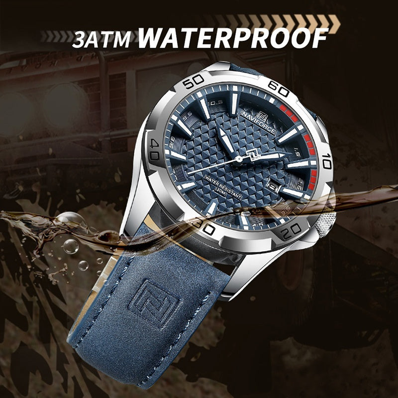 NAVIFORCE Herren Quarzuhr Lederarmband