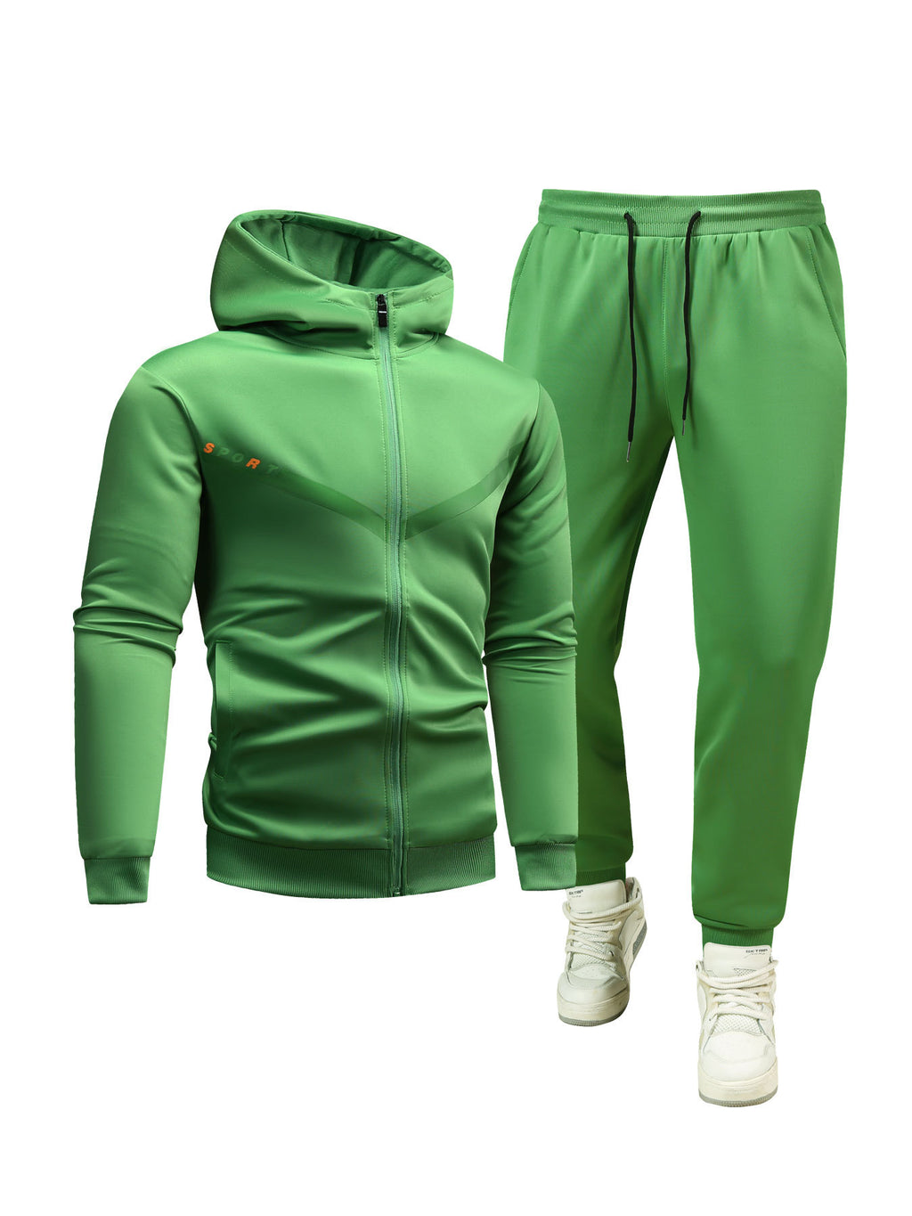 Kapuzenjacke und Hose Sportanzug