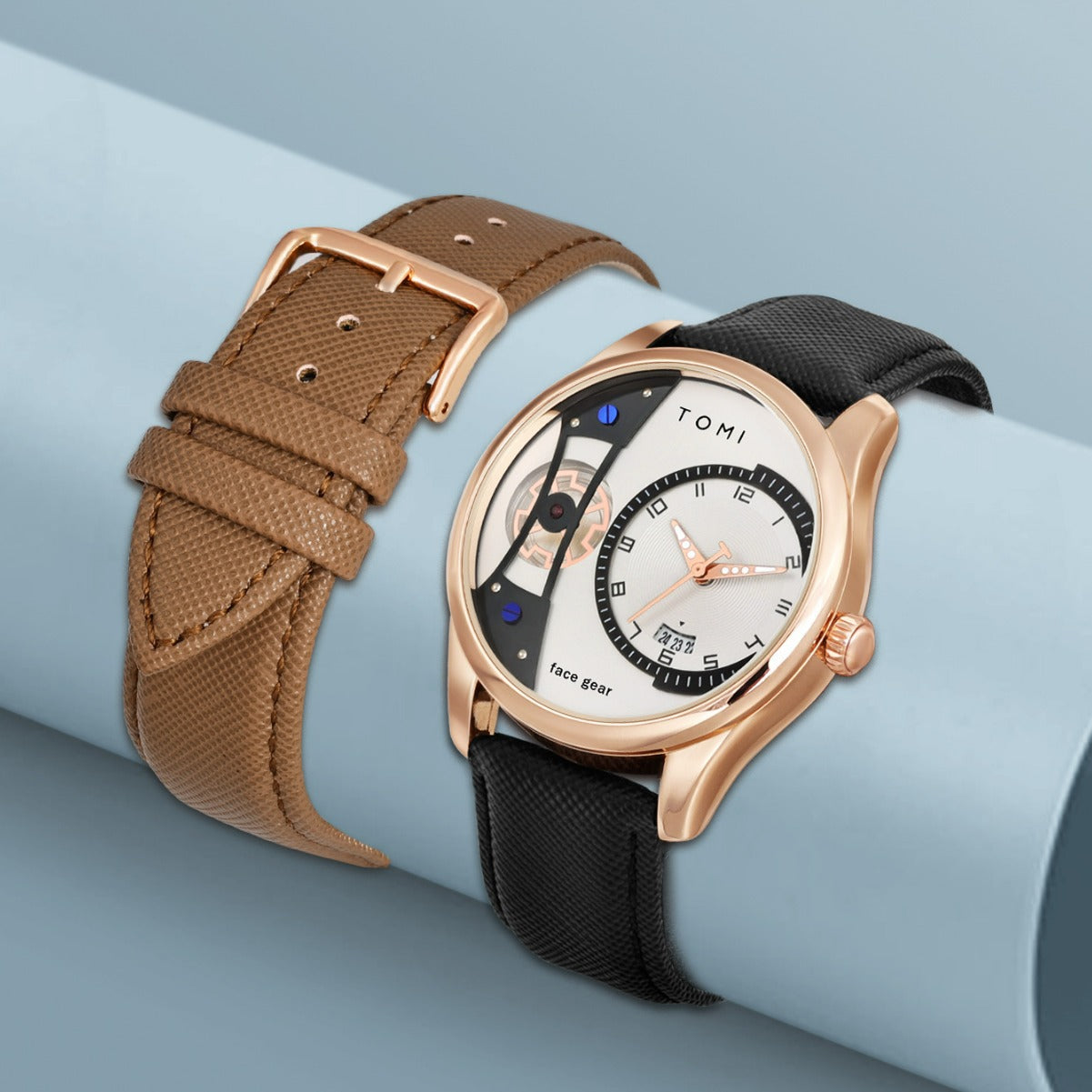 Herrenuhr mit Wechselarmbändern im Geschenkset