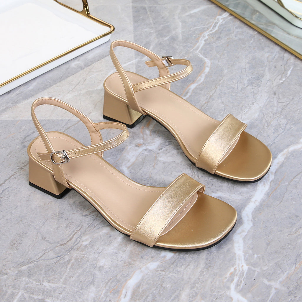 Riemchensandalen mit Chunky-Absatz