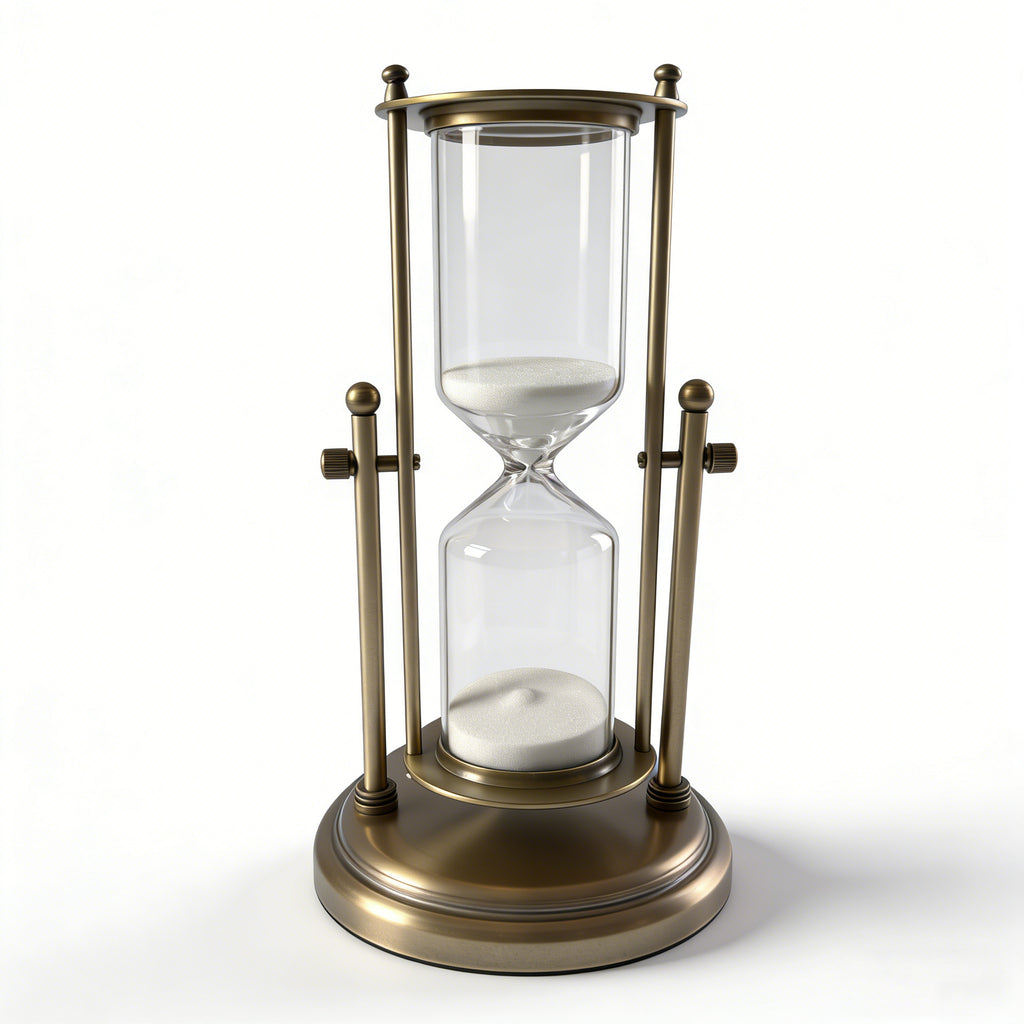 Glas-Sanduhr mit drehbarer Krone