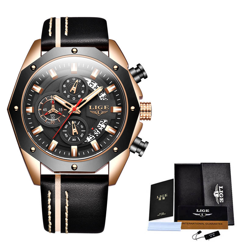 Sportliche Herren-Quarzuhr mit Chronograph
