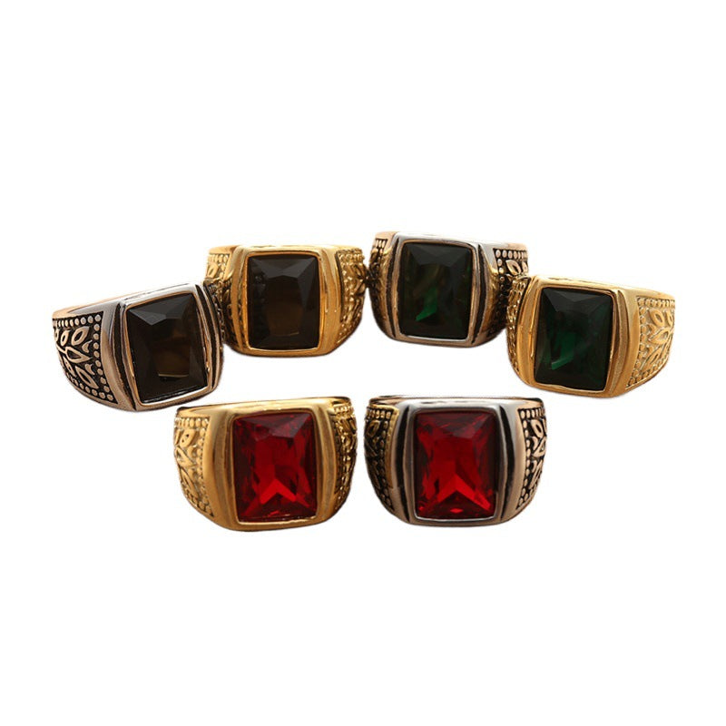Vintage-Ring mit mehrfarbigen Edelsteinen – Bild 10 | LuxeStyle