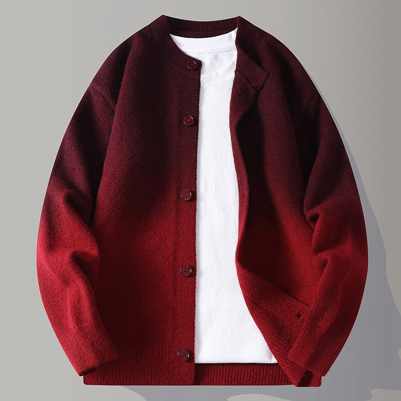 Cardigan mit Farbverlauf-Strickmuster