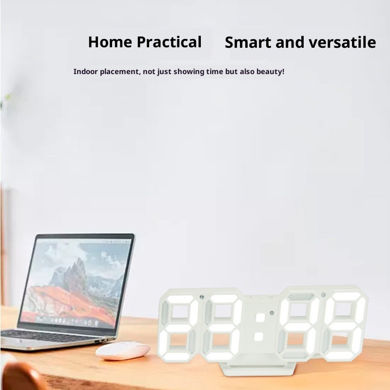 Leuchtkraft-LED-Wanduhr für Wohn- & Schlafzimmer