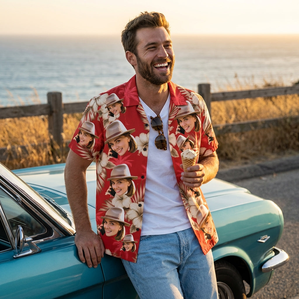 Hawaiihemd mit Hibiskus- und Palmenprint – Bild 4 | LuxeStyle