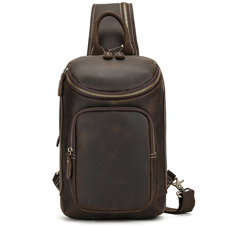 Herren Retro Umhängetasche aus Crazy Horse Leder