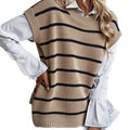 Gestreifter Pullover-Weste