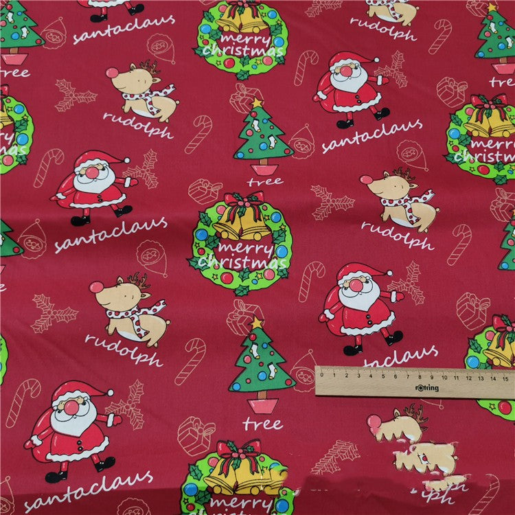 Roter Weihnachtsmann Baumwoll-Twill Stoff – Bild 6 | LuxeStyle