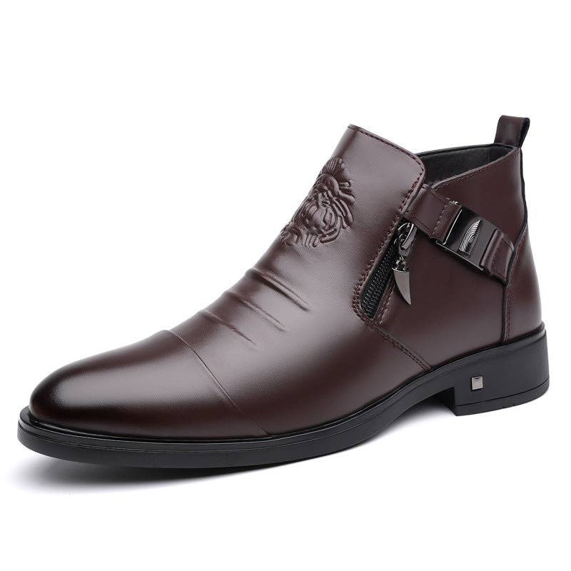 Retro-Ankle Boots mit Seitenketten
