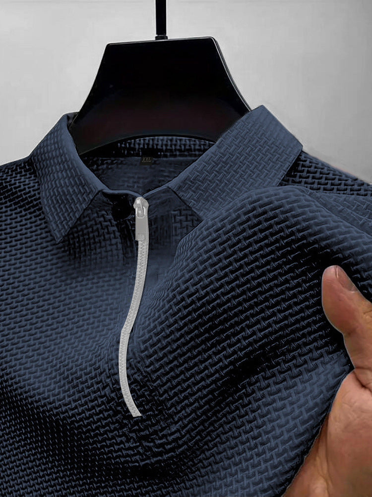 Herren T-Shirt mit halbem Reissverschluss – Bild 7 | LuxeStyle