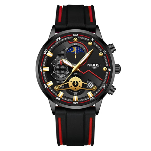 Herren-Quarzuhr mit Chronograph und Mondphase – Bild 2 | LuxeStyle