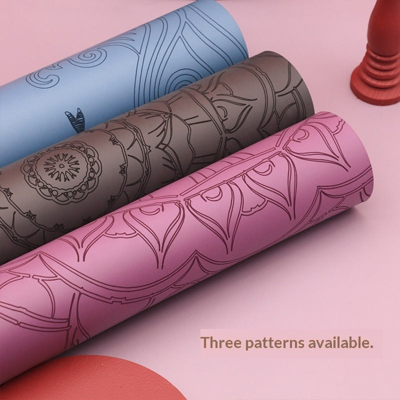 Mini Yoga Matte aus Naturkautschuk mit Druck – Ansicht 3