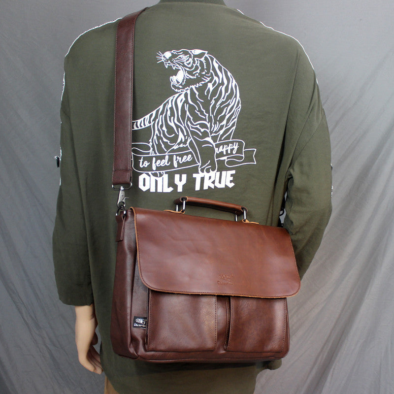 Retro-Schultertasche im japanischen Stil für Herren – Bild 2 | LuxeStyle