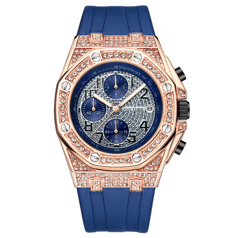 Vintage Chronograph mit Diamanten und grossem Zifferblatt – Bild 7 | LuxeStyle