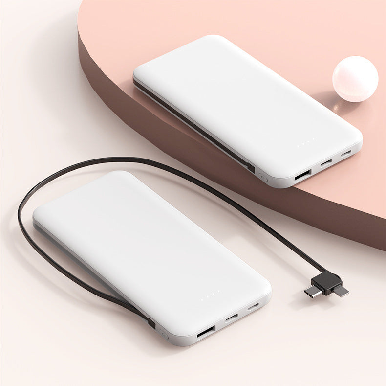 Kompakte Powerbank mit integriertem Kabel