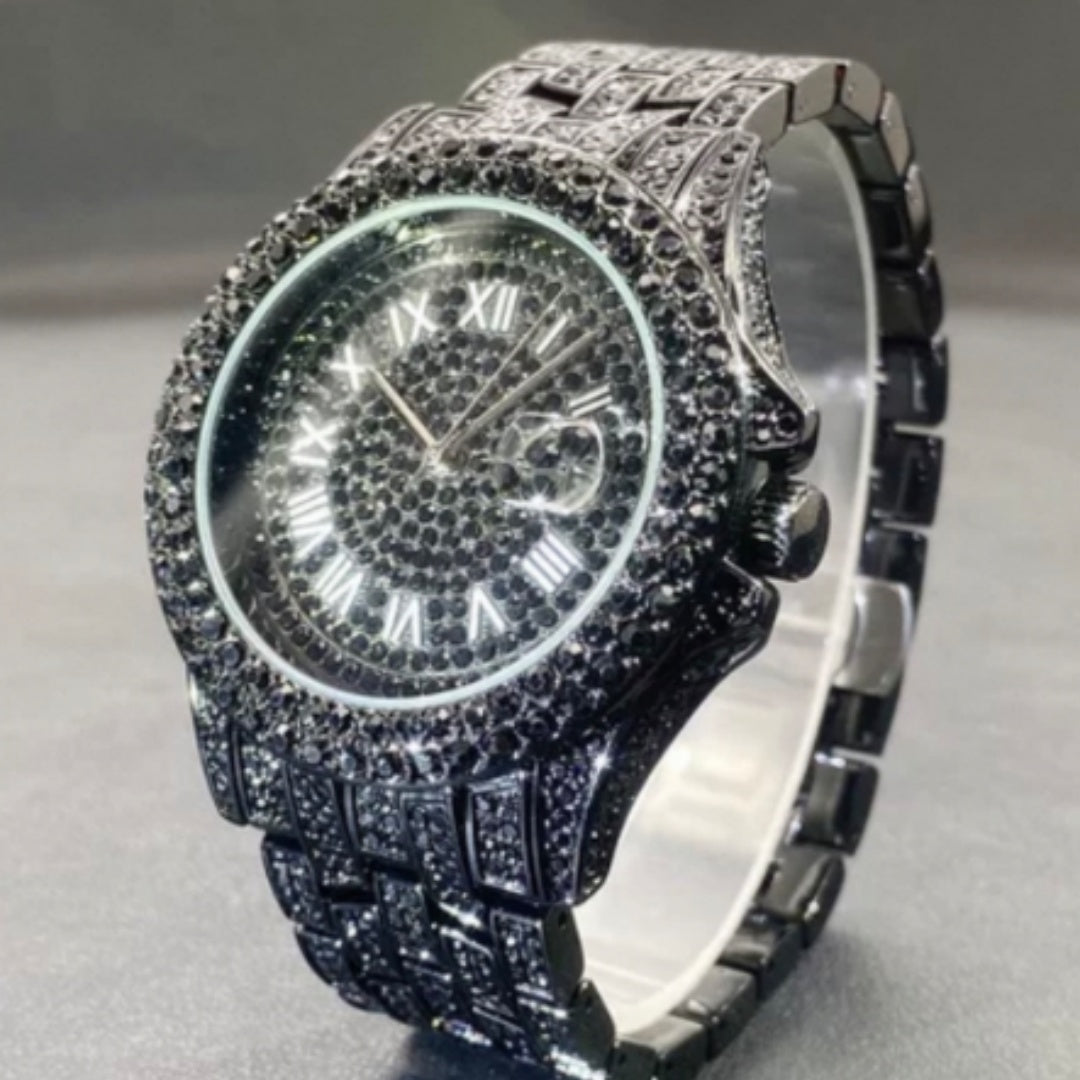 Premium-Diamant Herrenquarzuhren mit Kalendarfunktion