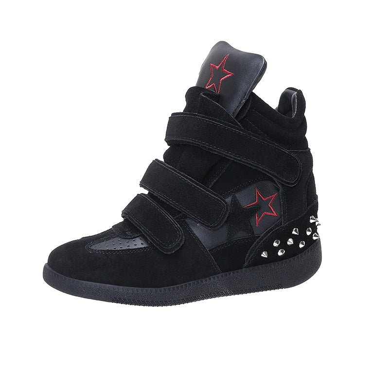 Damen High-Top Sneaker mit verstecktem Keilabsatz