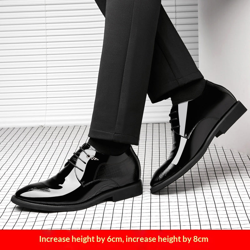 Business-Lederschuhe mit verdecktem Absatz