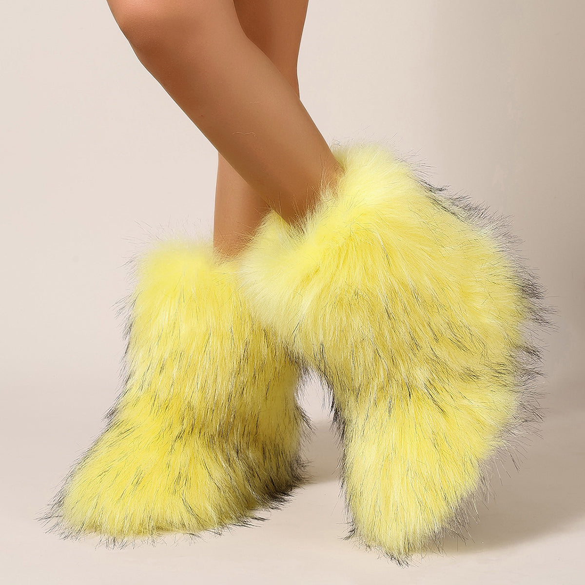 Winter Mid-Calf Stiefel aus Faux Fell