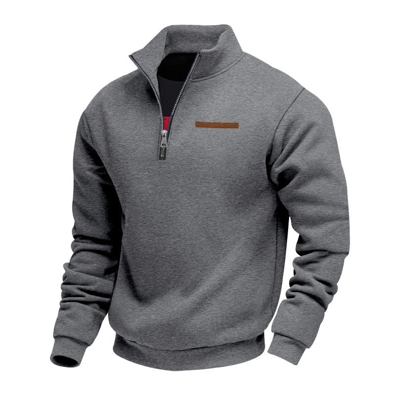 Kapuzenpullover mit Fleecefutter und Stehkragen