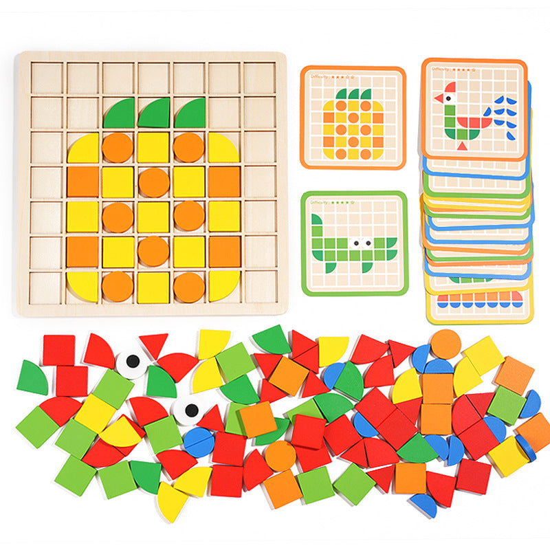 Holz Mosaik 3D-Puzzle Bausteine für Kinder – Bild 6 | LuxeStyle