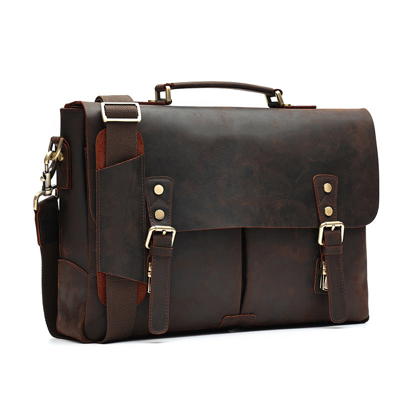 Herren Messenger Umhängetasche aus echtem Leder – Bild 3 | LuxeStyle