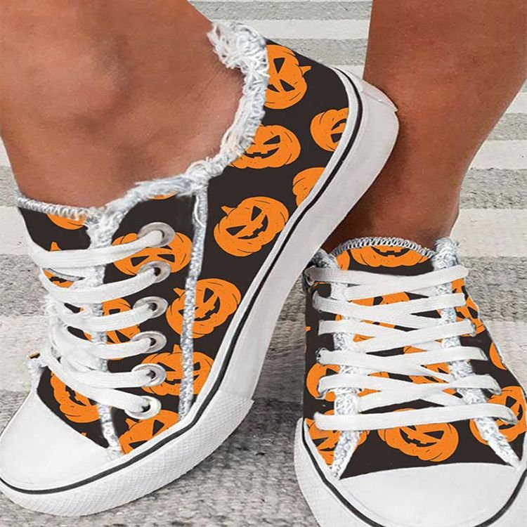 Halloween Low-Top Sneaker mit 3D-Druck