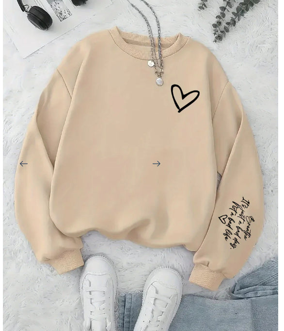 Trendiges Rundhals-Sweatshirt für Damen