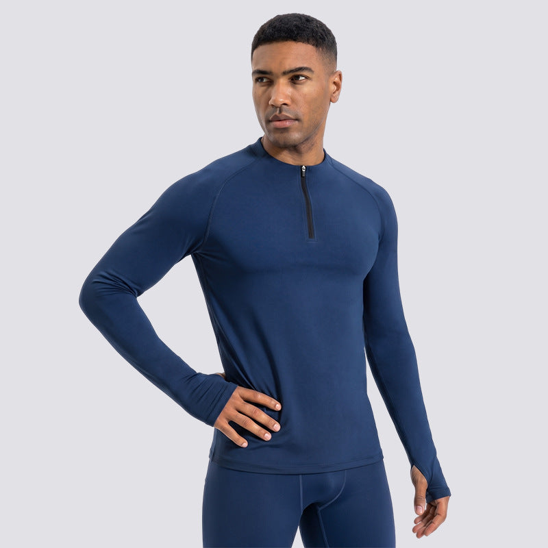 Herren Sportshirt Langarm mit Halbreissverschluss – Bild 2 | LuxeStyle